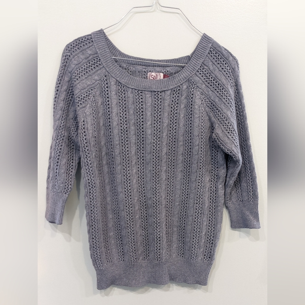 So XL Crocheted Sweater 3/4 sleeve